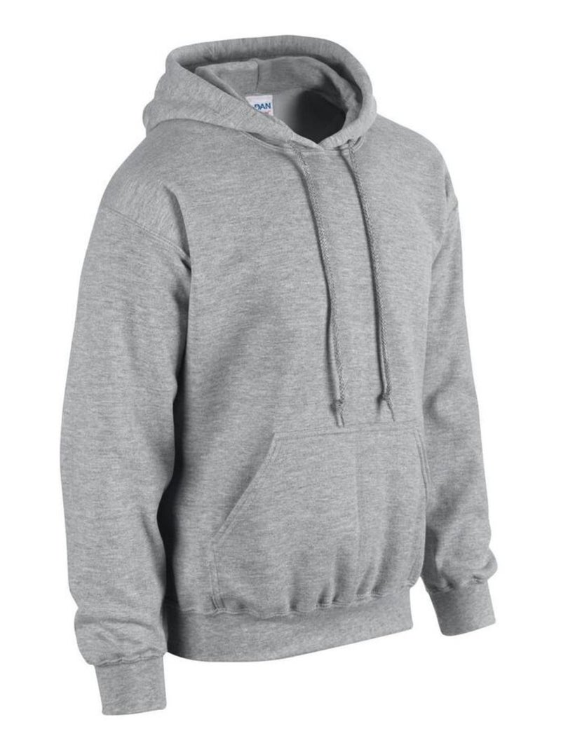 Gildan - Sweat à capuche Gris - Kiabi