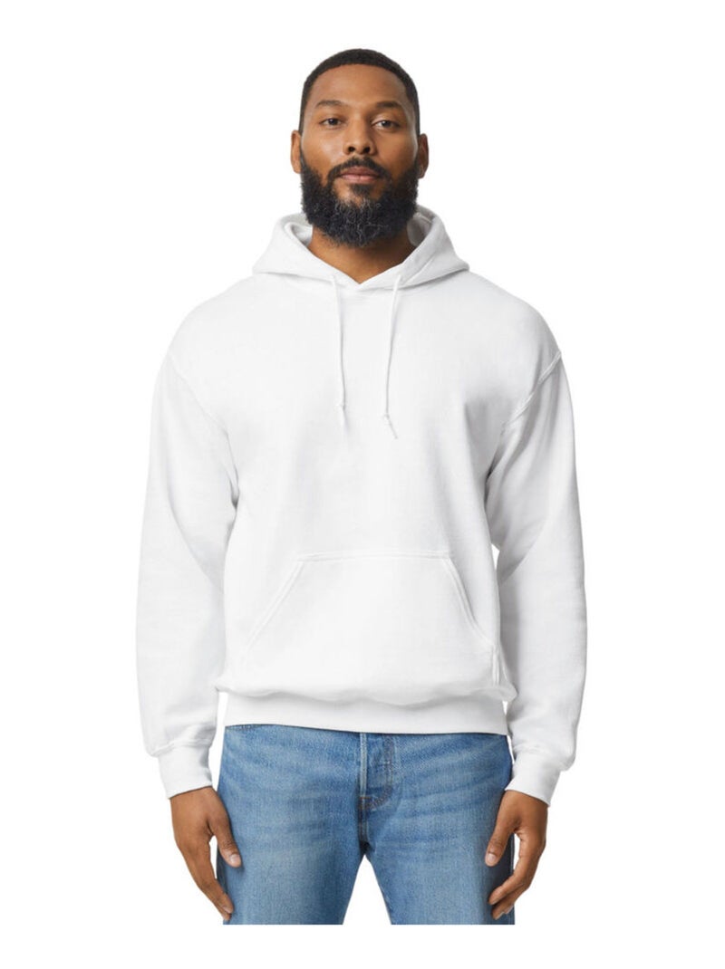 Gildan - Sweat à capuche motif/style uni Blanc - Kiabi