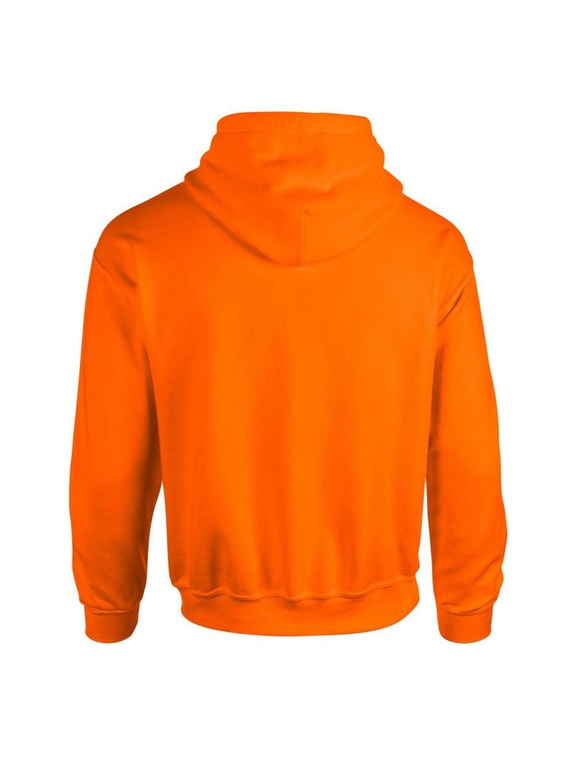 Gildan - Sweat à capuche Noir/Orange fluo - Kiabi