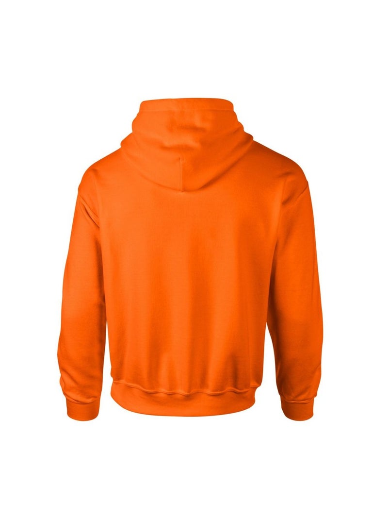 Gildan - Sweat à capuche Noir/Orange fluo - Kiabi