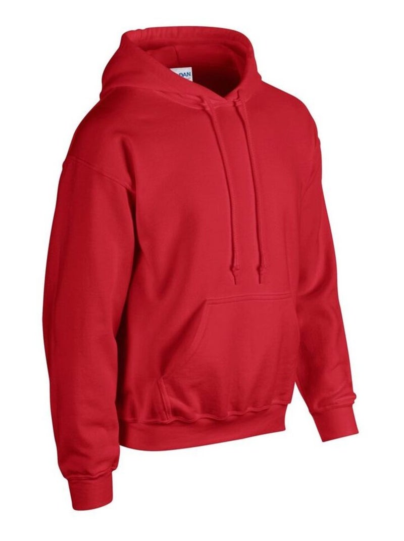 Gildan - Sweat à capuche Rouge - Kiabi