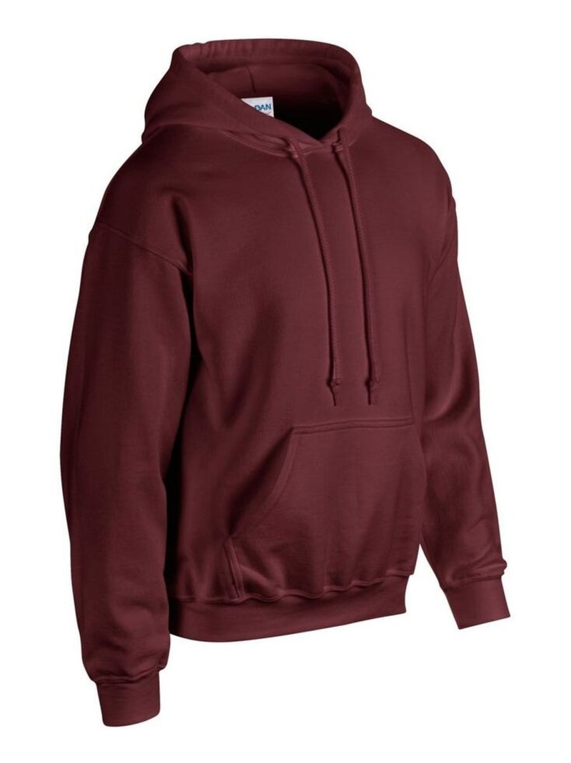 Gildan - Sweat à capuche Rouge pourpre - Kiabi