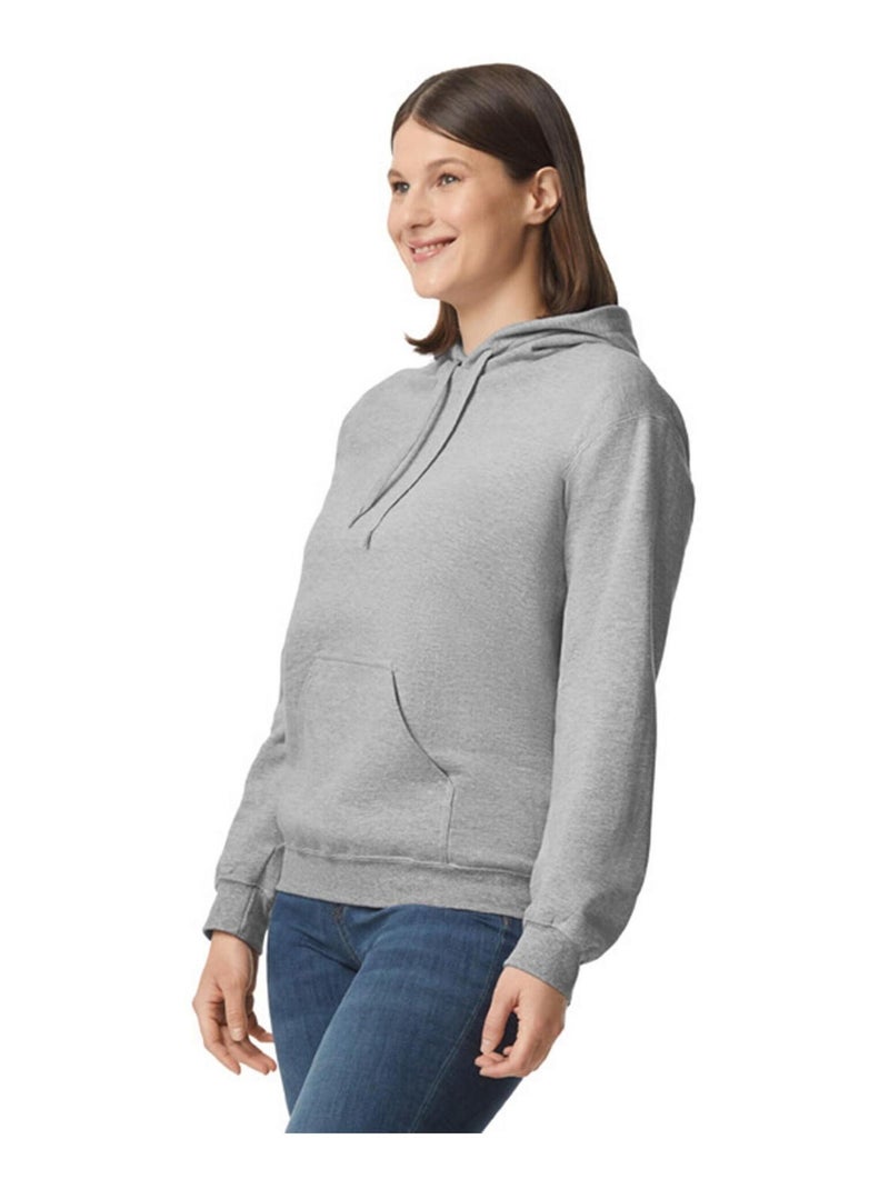 Gildan - Sweat à capuche SOFTSTYLE Gris chiné - Kiabi