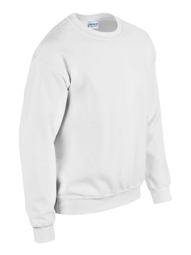 Gildan - Sweat motif/style uni Blanc - Kiabi