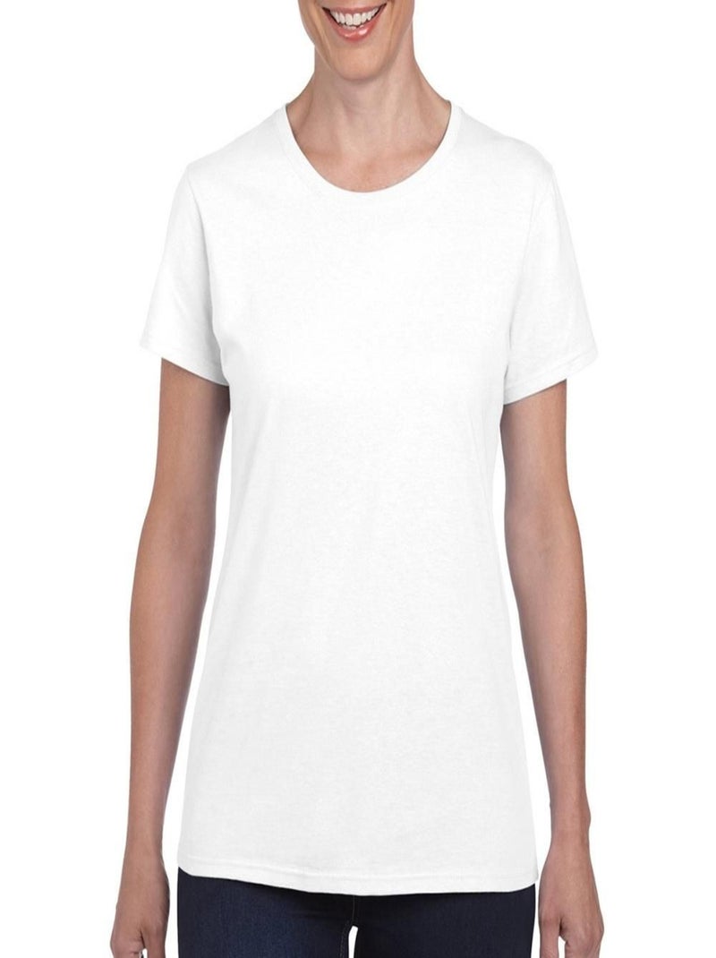 Gildan - T-shirt à manches courtes coupe féminine Blanc - Kiabi