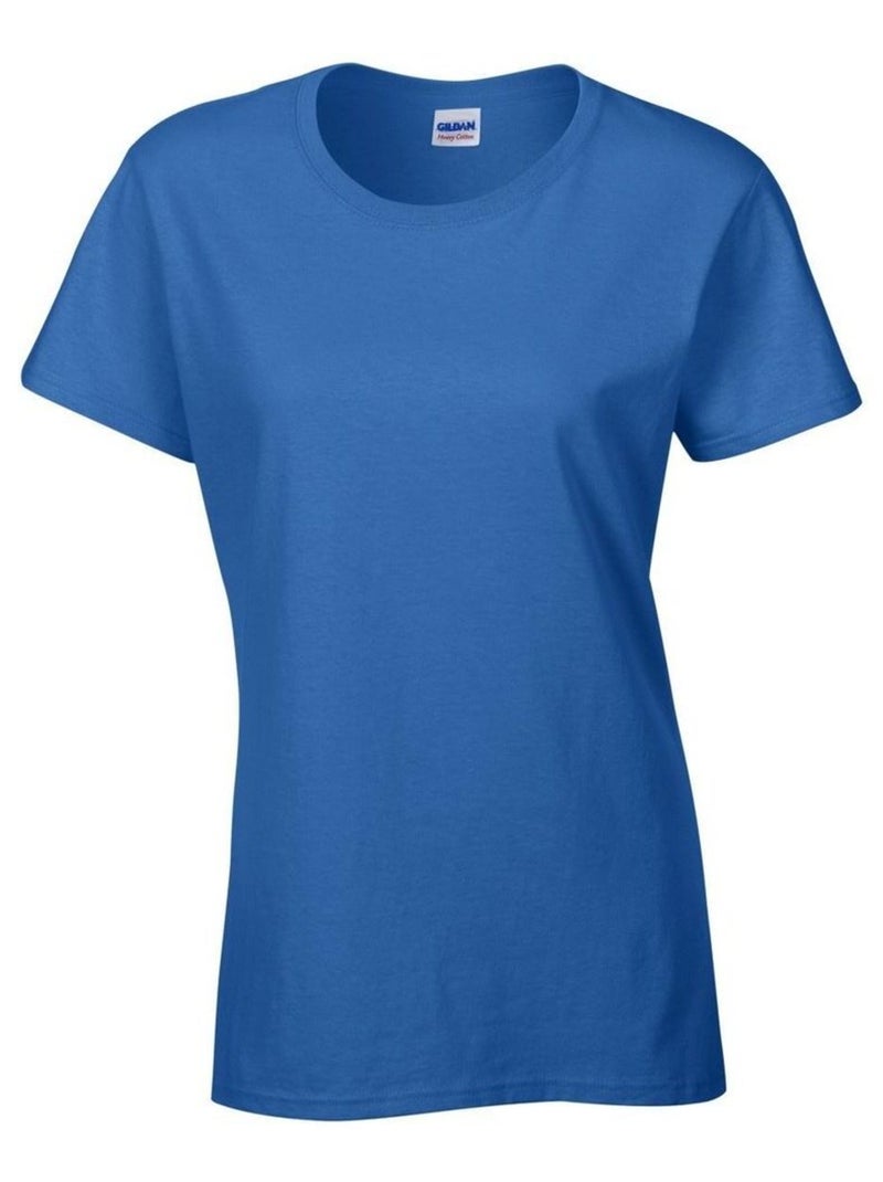 Gildan - T-shirt à manches courtes coupe féminine Bleu roi - Kiabi