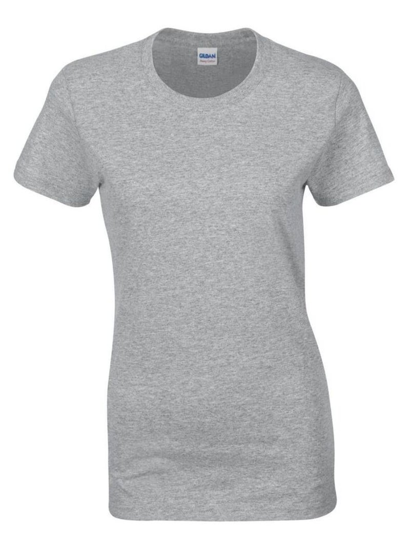 Gildan - T-shirt à manches courtes coupe féminine Gris - Kiabi