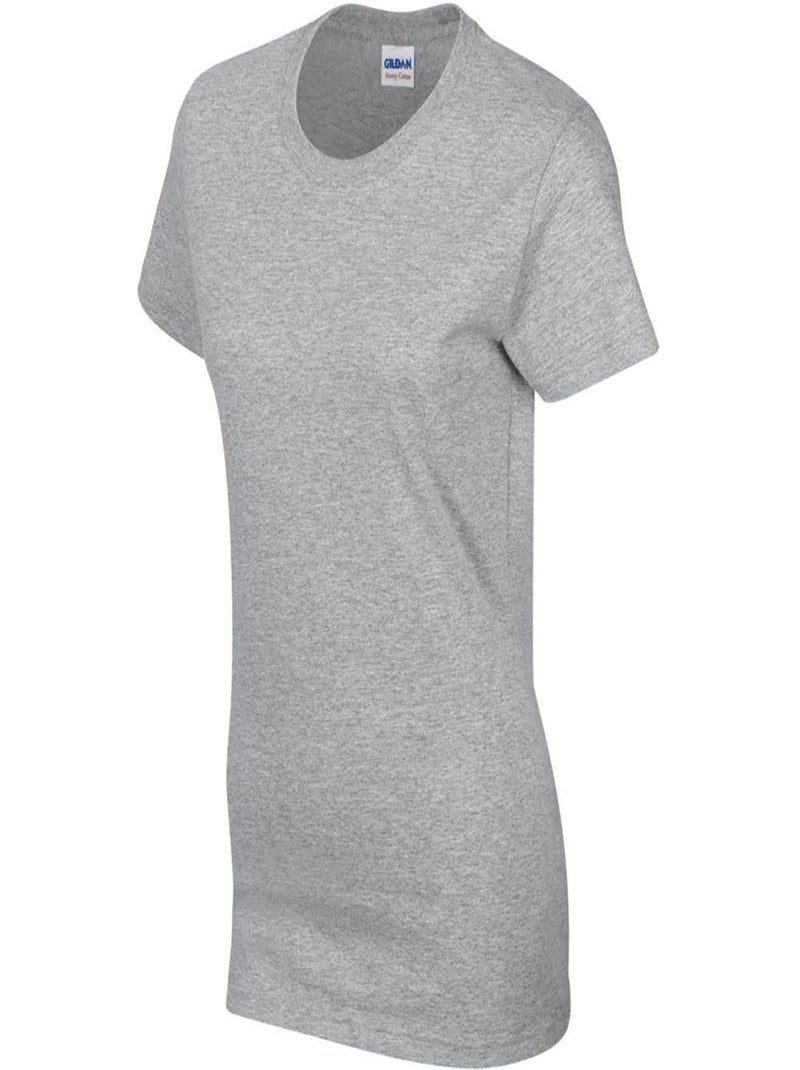 Gildan - T-shirt à manches courtes coupe féminine Gris - Kiabi
