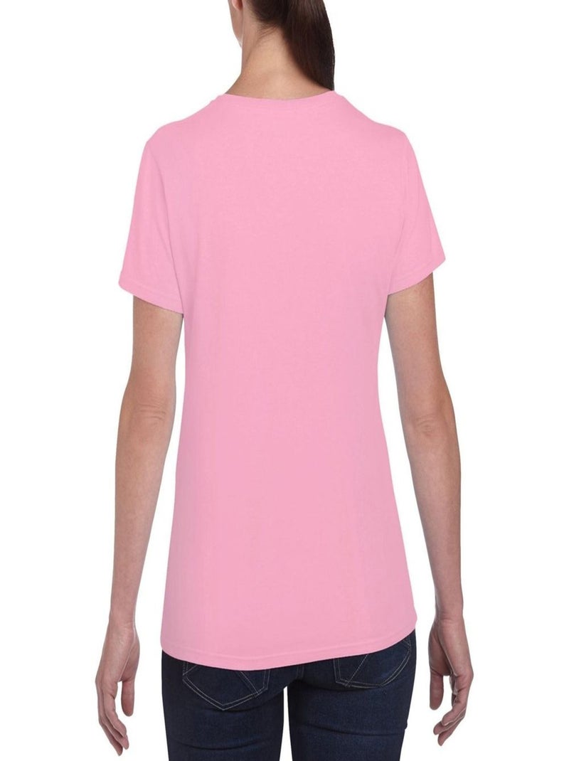 Gildan - T-shirt à manches courtes coupe féminine Rose clair - Kiabi