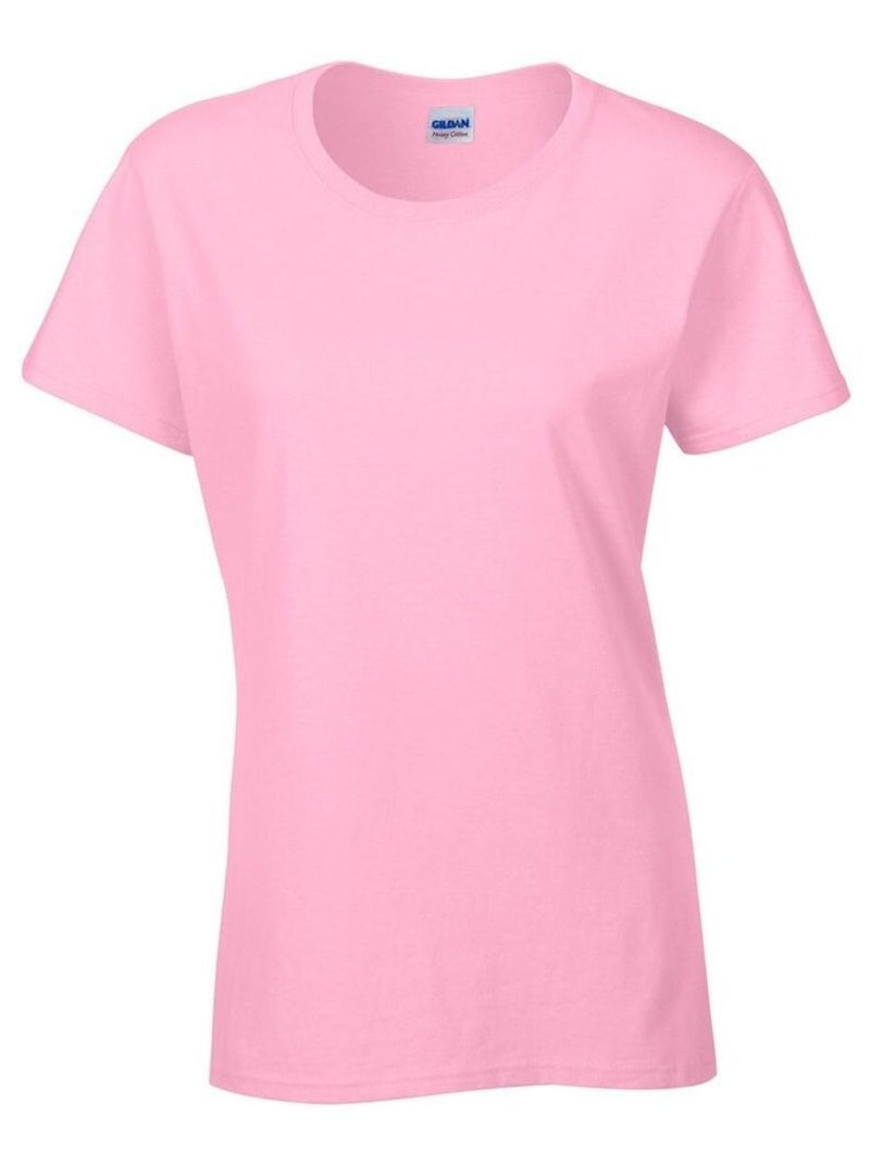 Gildan - T-shirt à manches courtes coupe féminine Rose clair - Kiabi