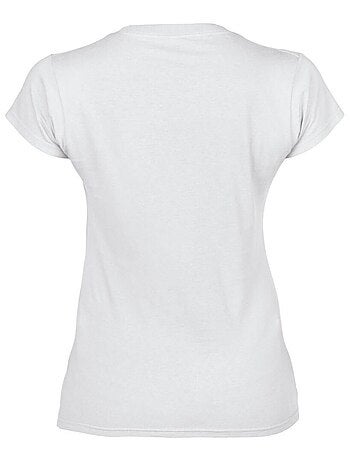 Gildan - T-shirt à manches courtes et col en V