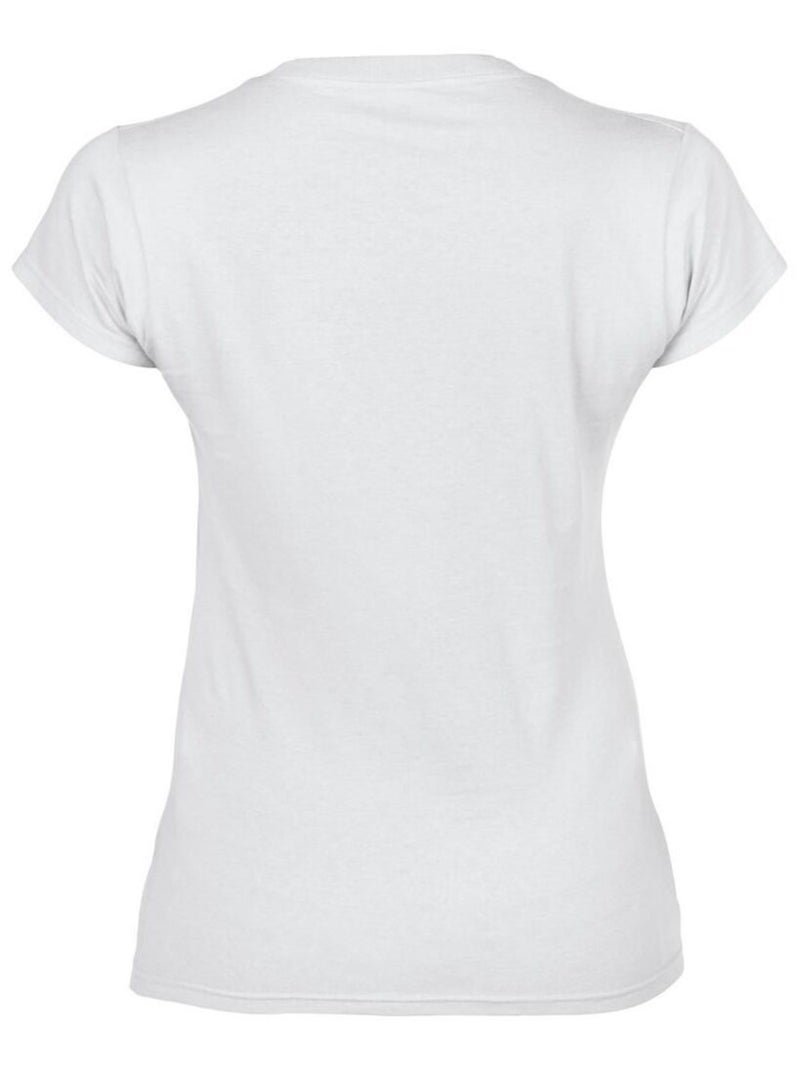 Gildan - T-shirt à manches courtes et col en V Blanc - Kiabi