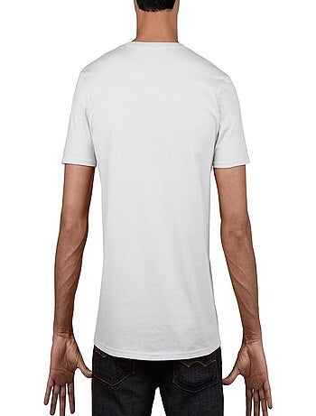 Gildan - T-shirt à manches courtes et col en V