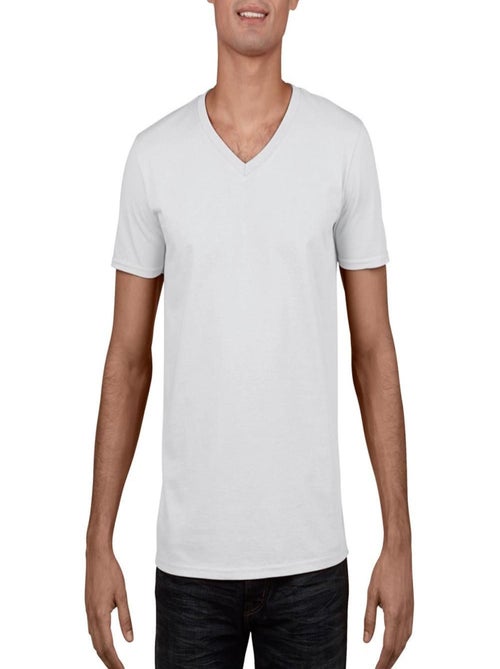 Gildan - T-shirt à manches courtes et col en V - Kiabi
