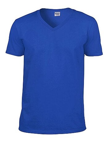 Gildan - T-shirt à manches courtes et col en V