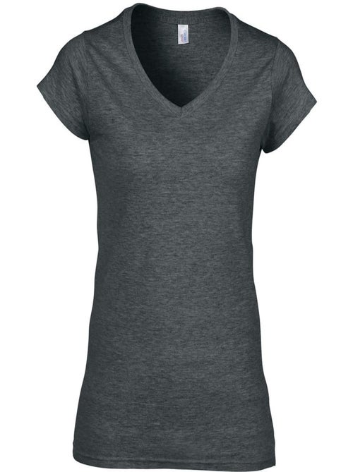 Gildan - T-shirt à manches courtes et col en V - Kiabi