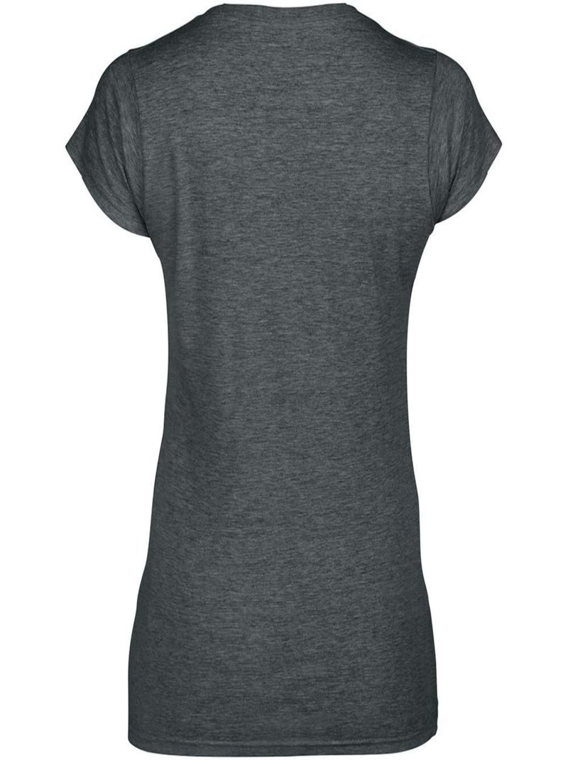 Gildan - T-shirt à manches courtes et col en V Gris foncé - Kiabi