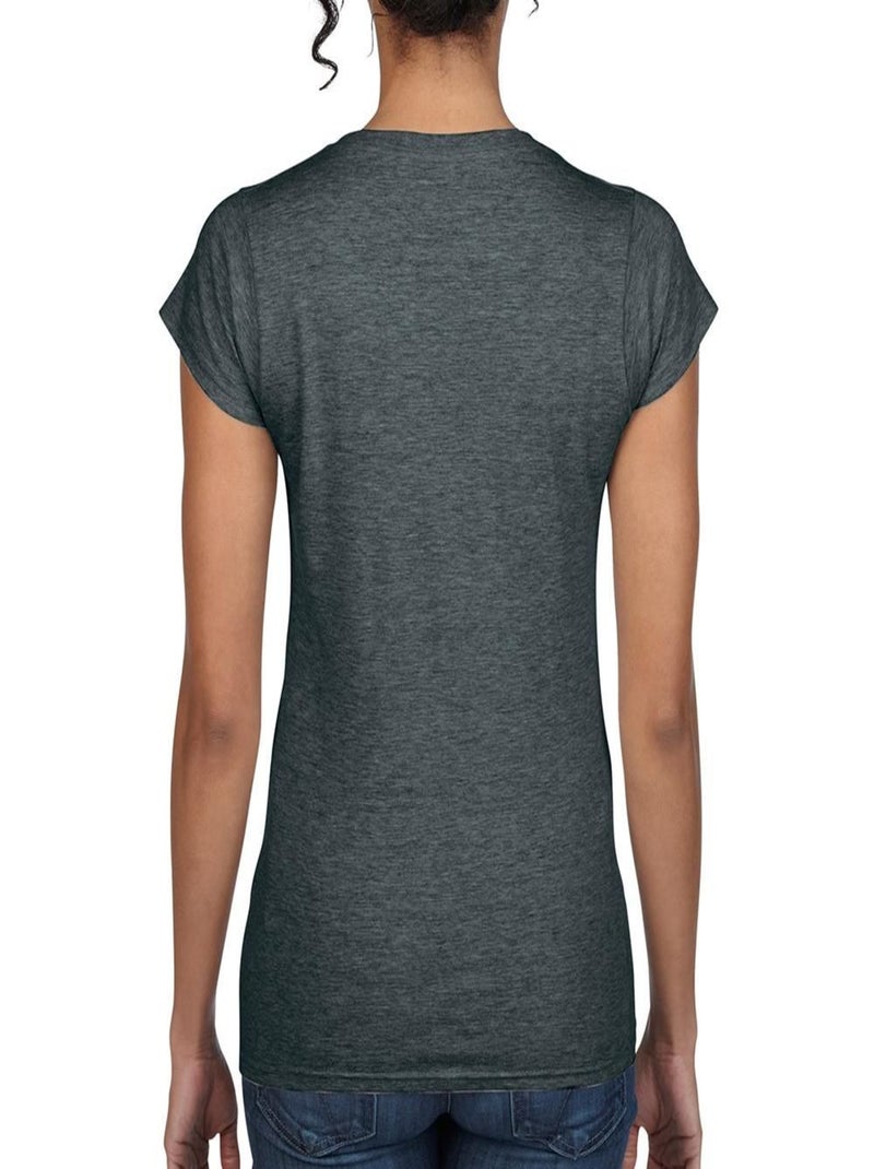 Gildan - T-shirt à manches courtes et col en V Gris foncé - Kiabi