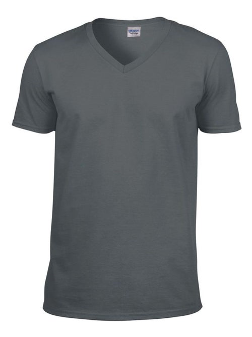 Gildan - T-shirt à manches courtes et col en V - Kiabi