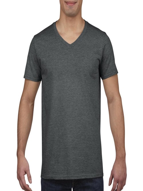 Gildan - T-shirt à manches courtes et col en V - Kiabi