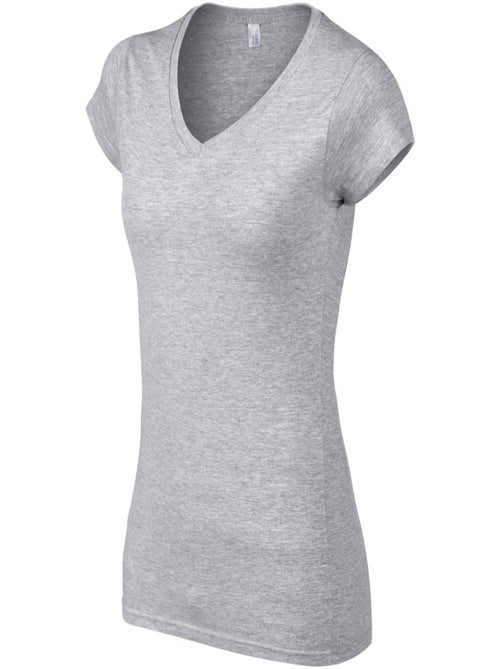 Gildan - T-shirt à manches courtes et col en V - Kiabi
