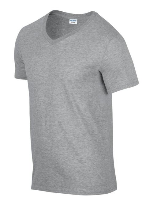 Gildan - T-shirt à manches courtes et col en V - Kiabi