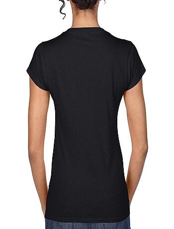 Gildan - T-shirt à manches courtes et col en V