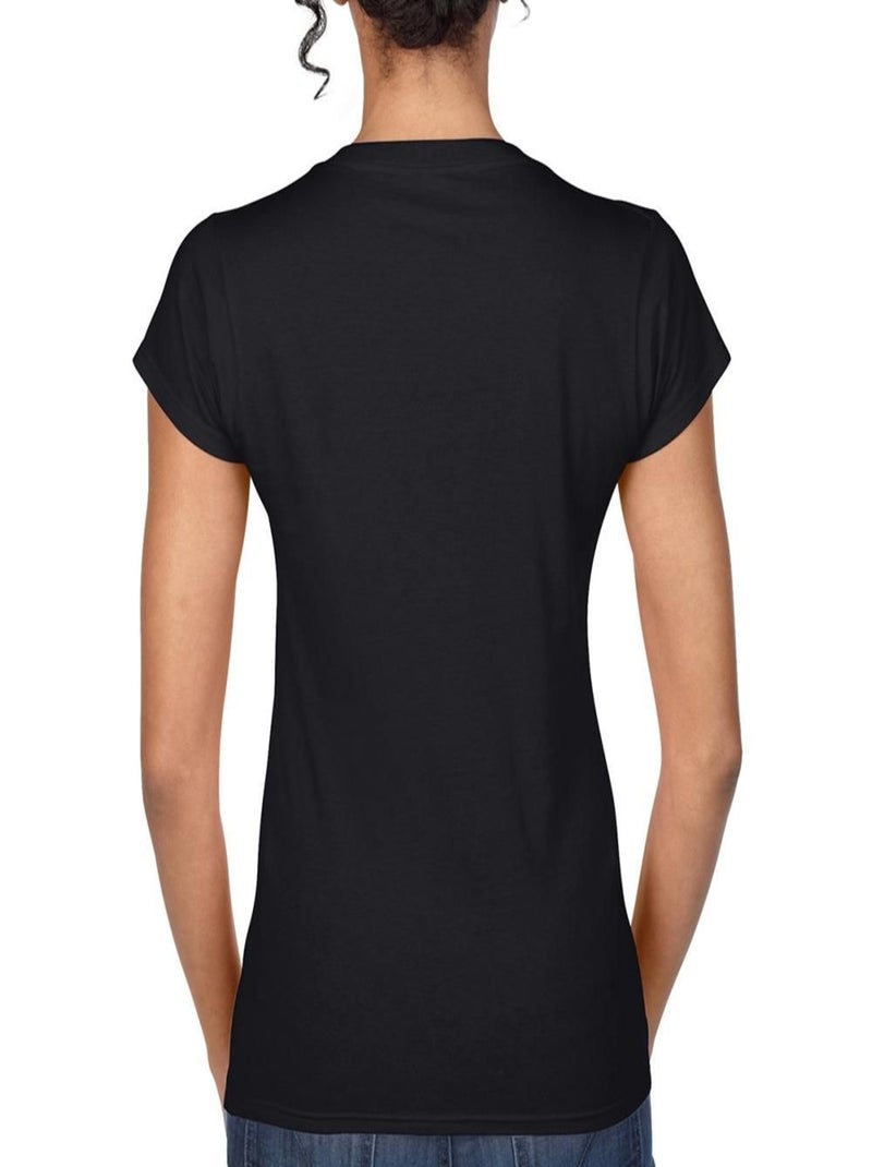 Gildan - T-shirt à manches courtes et col en V Noir - Kiabi