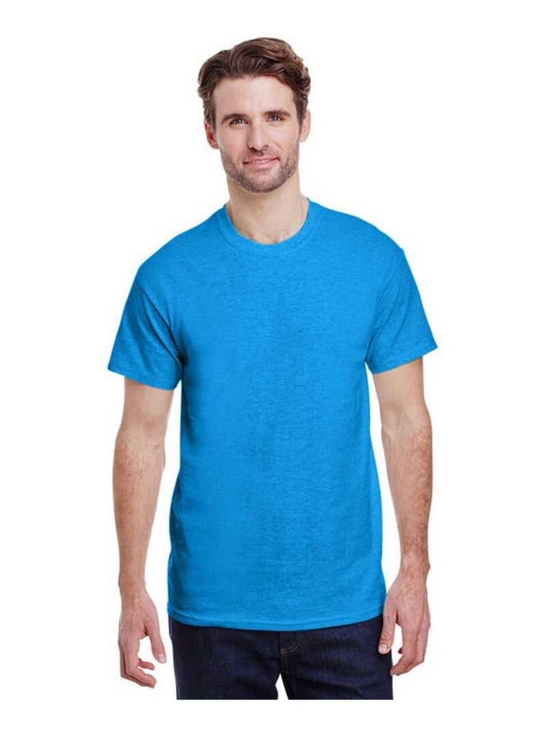 Gildan - T-shirt manches courtes HEAVY COTTON Bleu - Kiabi