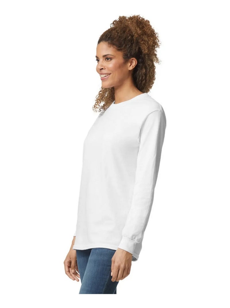 Gildan - T-shirt manches longues Blanc - Kiabi