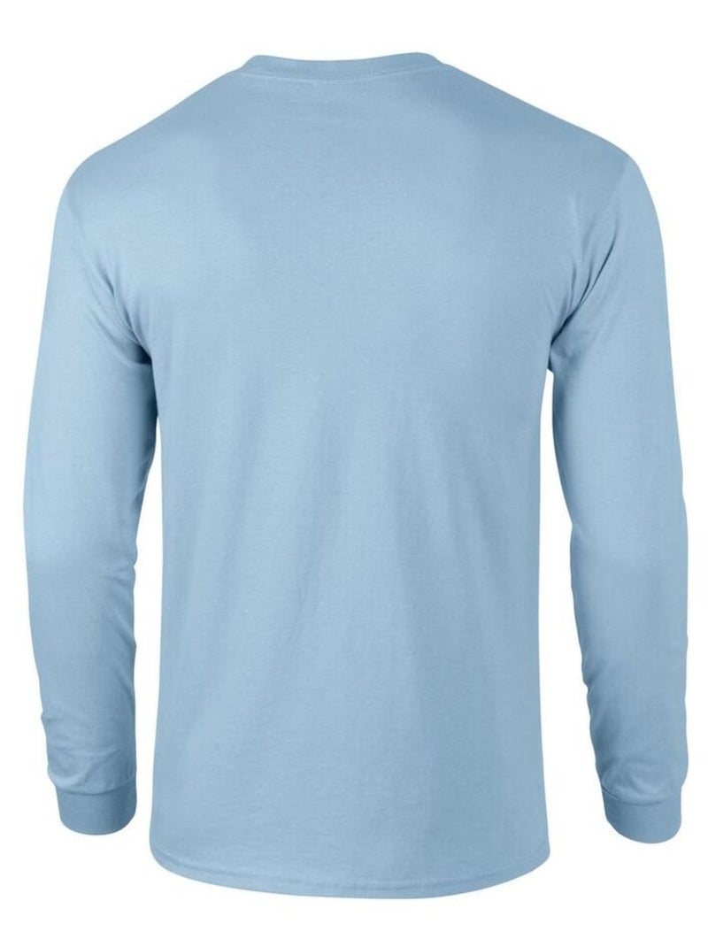 Gildan - T-shirt manches longues Bleu clair - Kiabi