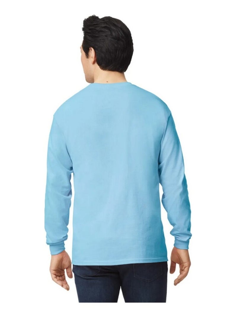 Gildan - T-shirt manches longues Bleu clair - Kiabi