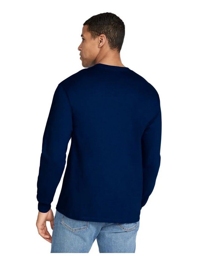 Gildan - T-shirt manches longues Bleu marine - Kiabi