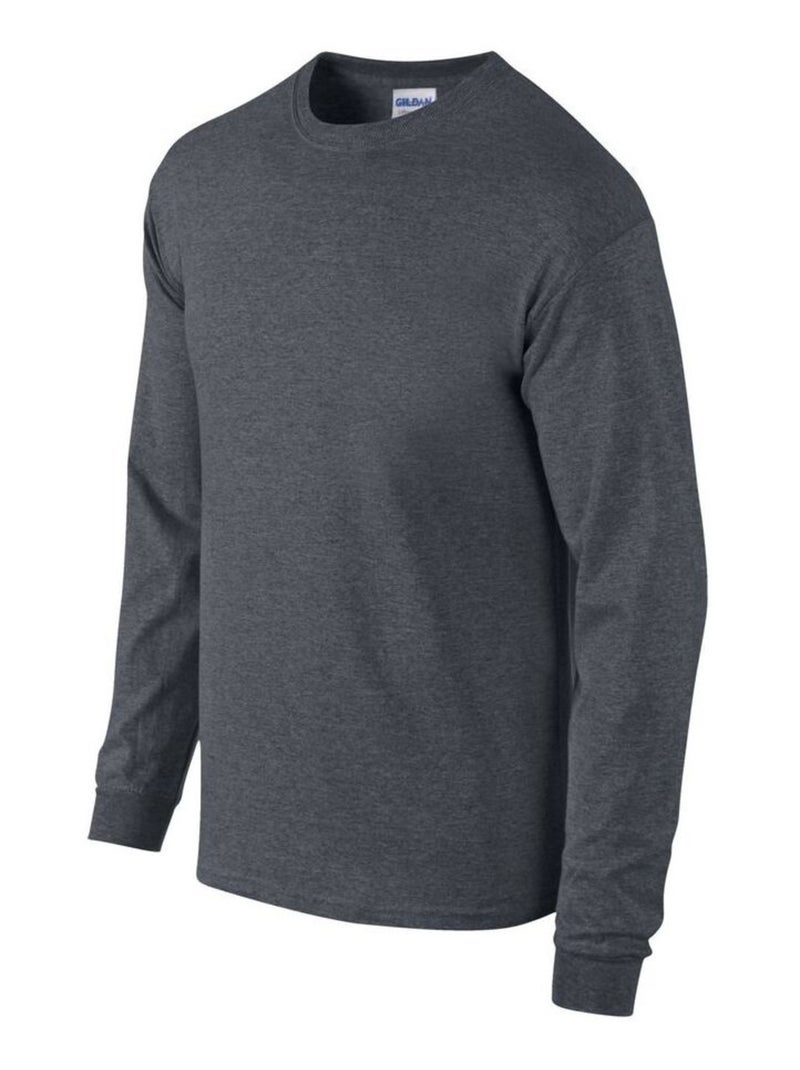Gildan - T-shirt manches longues Gris foncé - Kiabi
