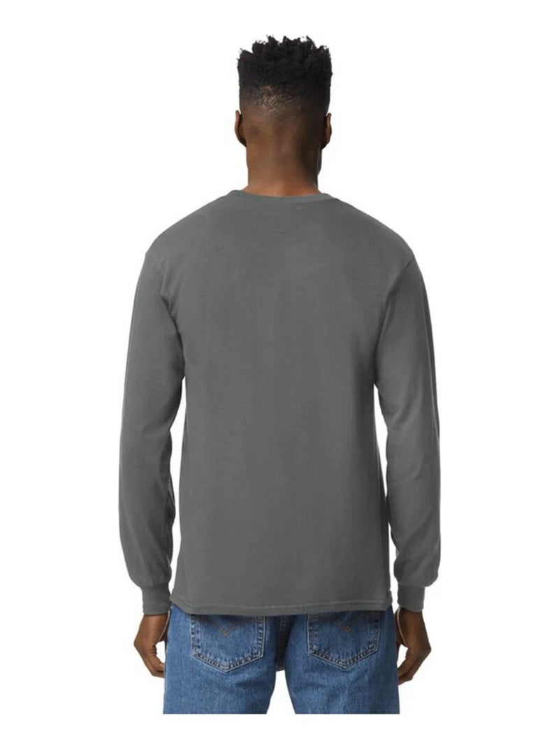 Gildan - T-shirt manches longues Gris moyen - Kiabi