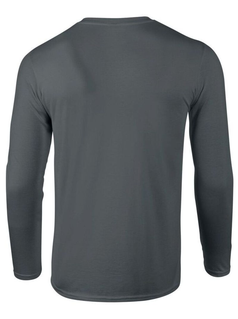 Gildan - T-shirt manches longues Gris Noir - Kiabi