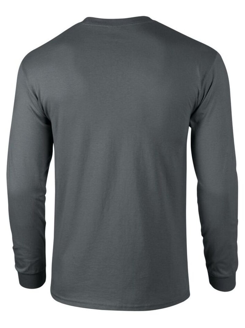 Gildan - T-shirt manches longues Gris Noir - Kiabi