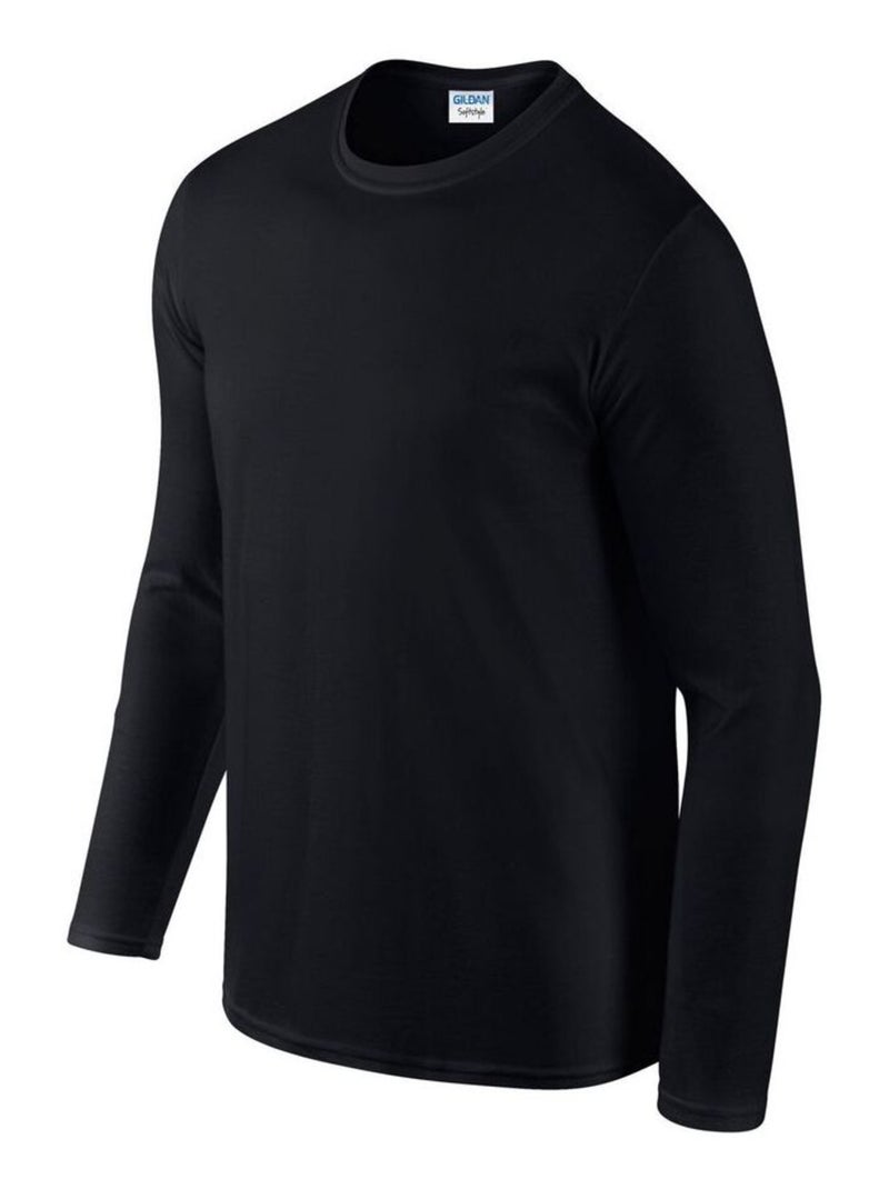 Gildan - T-shirt manches longues Noir - Kiabi
