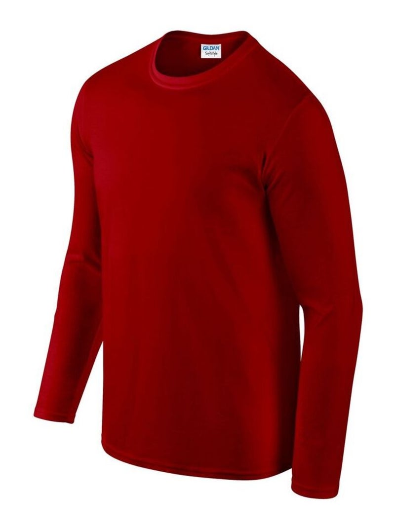Gildan - T-shirt manches longues Rouge - Kiabi