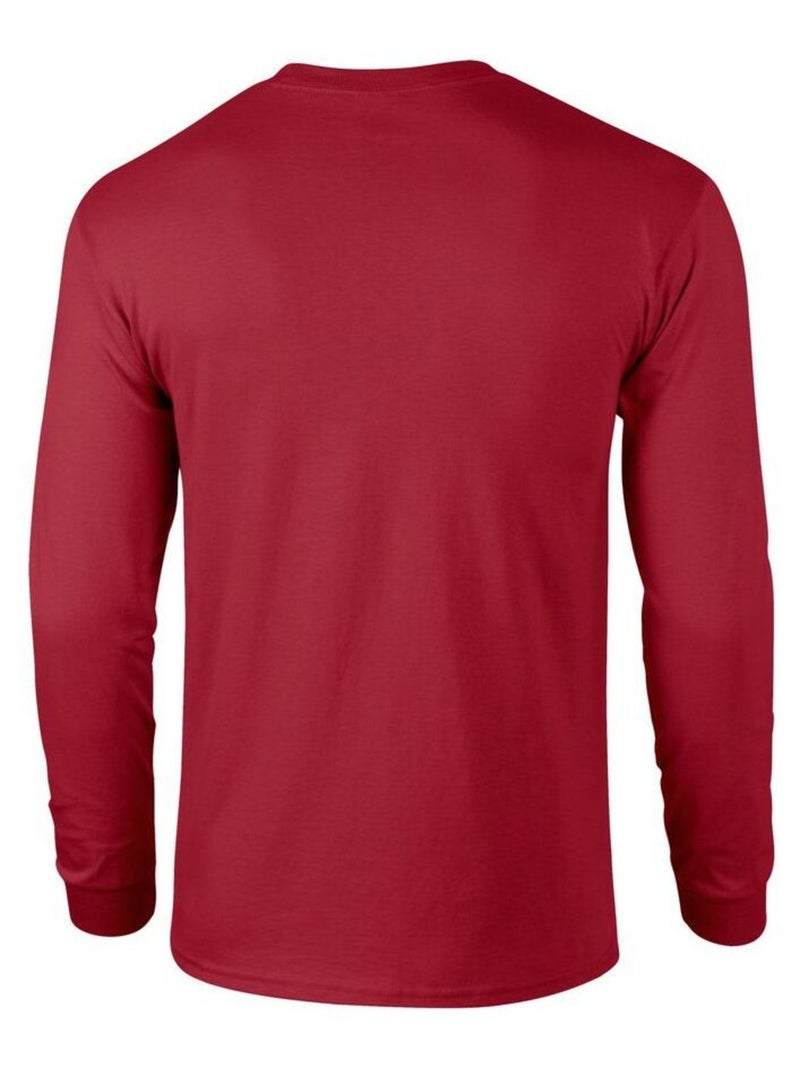 Gildan - T-shirt manches longues Rouge foncé - Kiabi