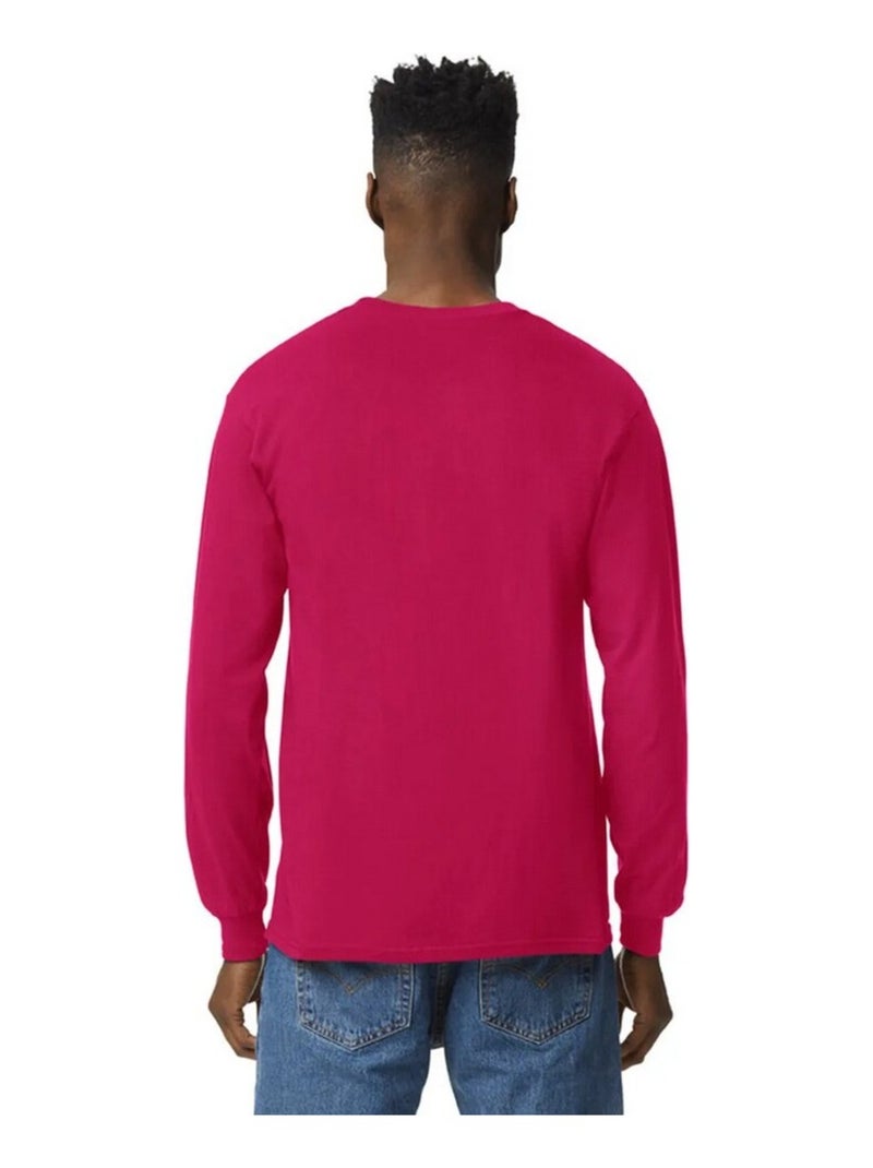 Gildan - T-shirt manches longues Rouge foncé - Kiabi