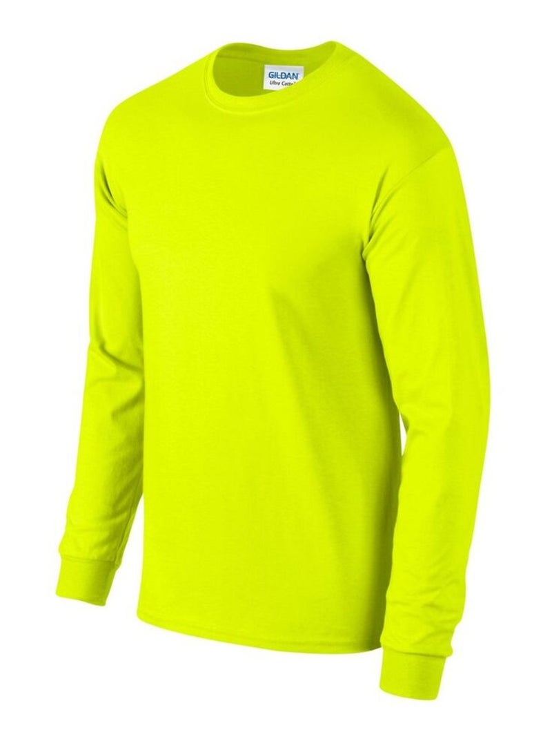 Gildan - T-shirt manches longues Vert fluo - Kiabi