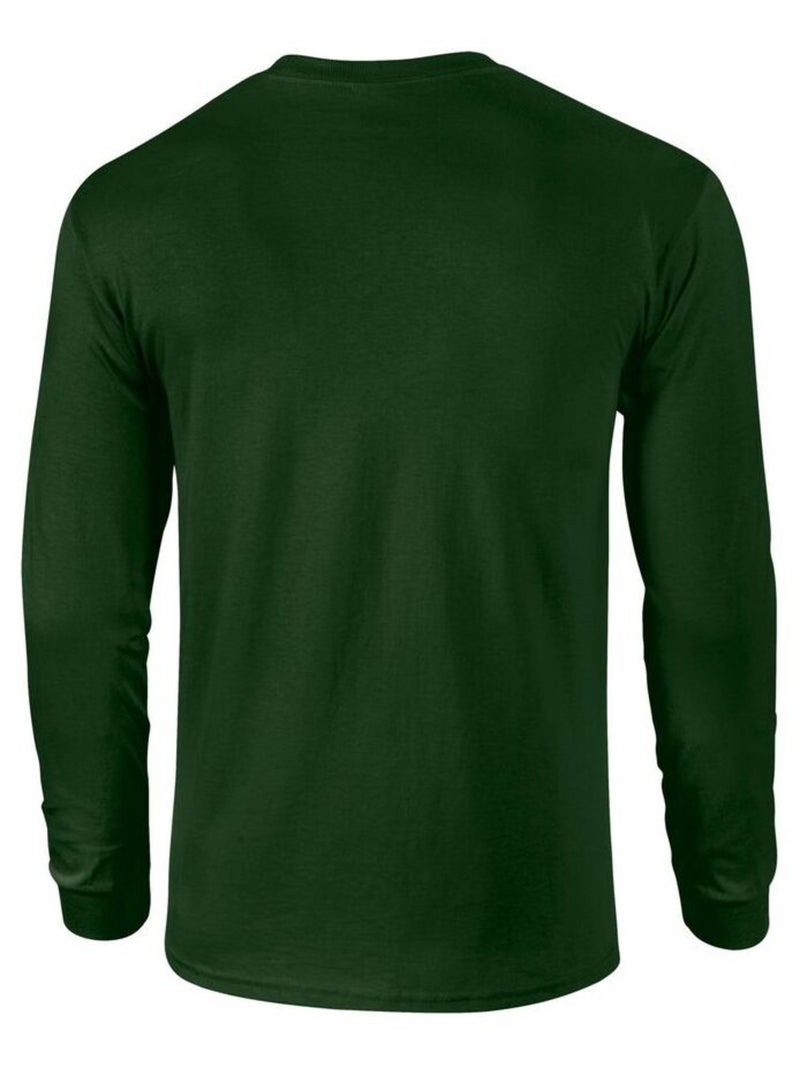 Gildan - T-shirt manches longues Vert forêt - Kiabi