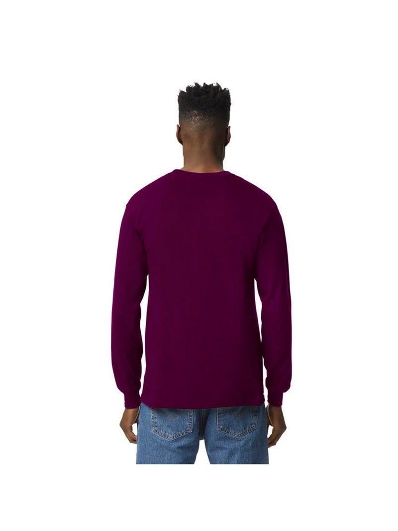 Gildan - T-shirt manches longues Violet clair - Kiabi
