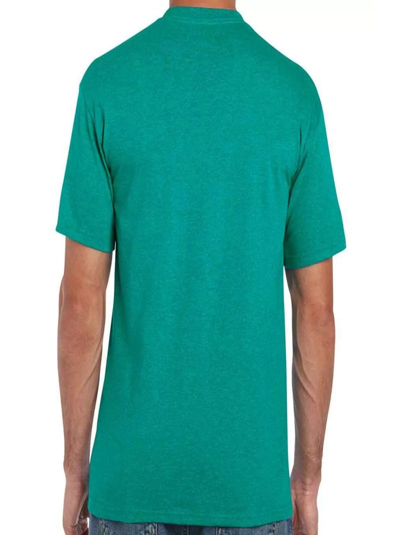 Gildan - T-shirt motif/style Chiné Vert d'eau - Kiabi