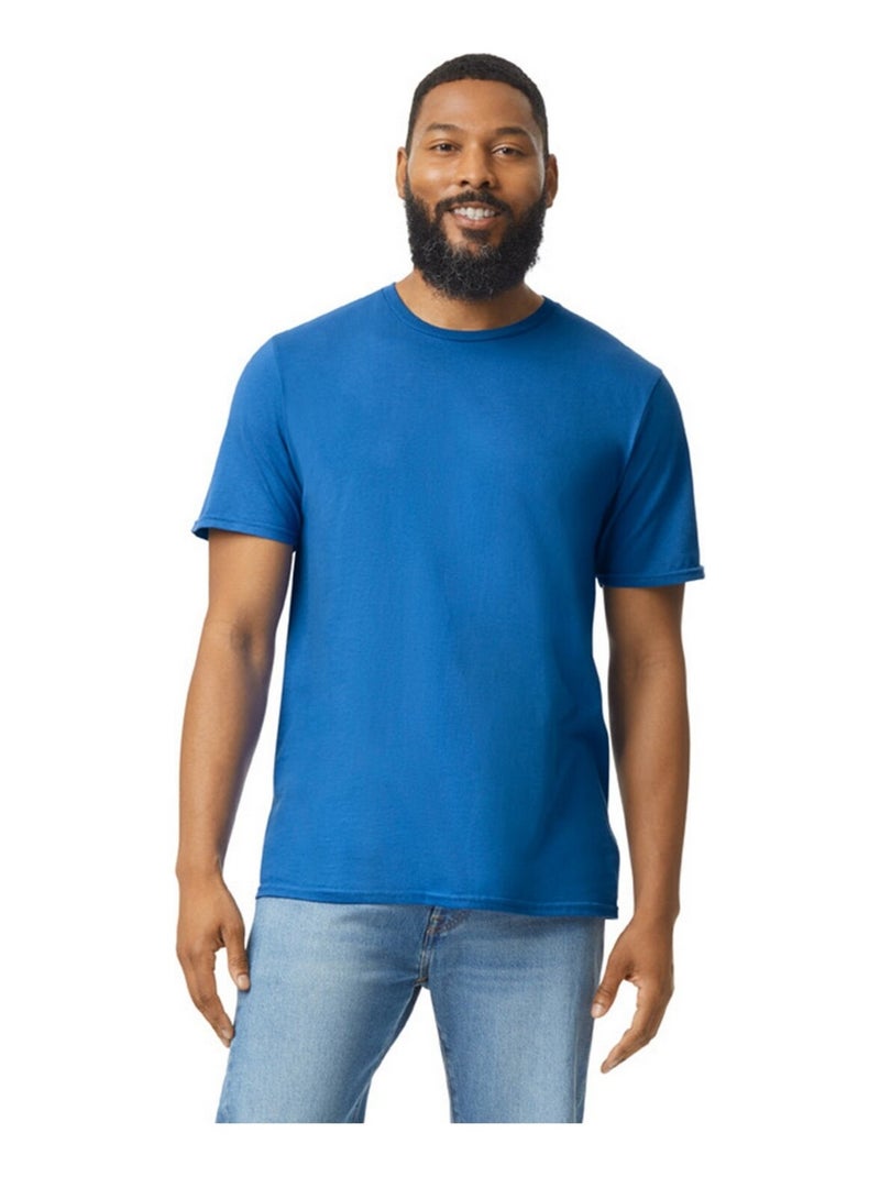 Gildan - T-shirt motif/style uni SOFTSTYLE Bleu roi - Kiabi