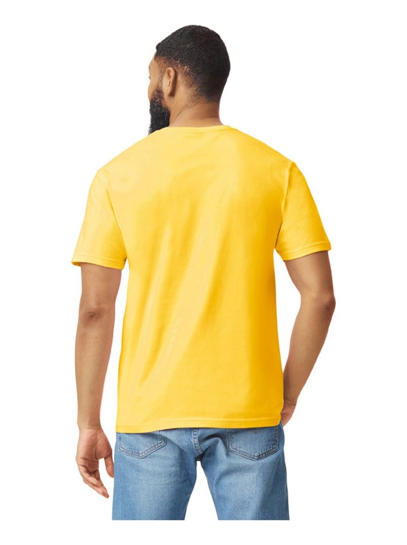 Gildan - T-shirt motif/style uni SOFTSTYLE Jaune poussin - Kiabi