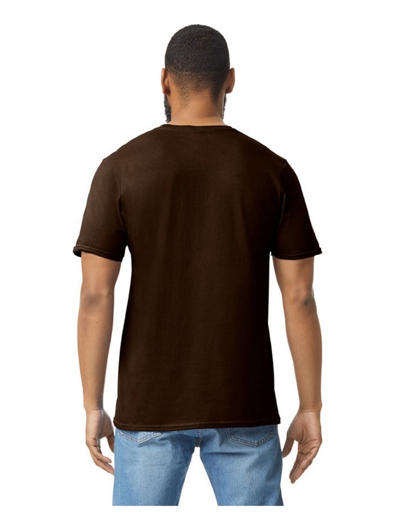 Gildan - T-shirt motif/style uni SOFTSTYLE Marron foncé - Kiabi