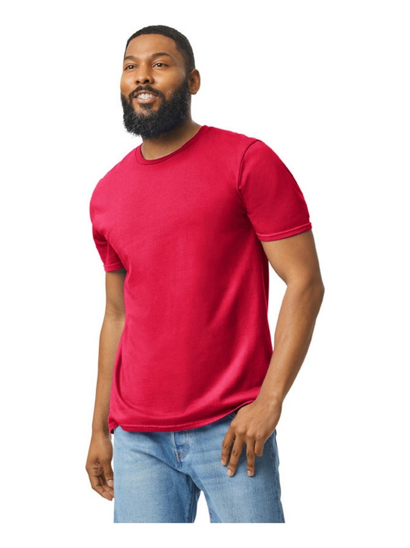 Gildan - T-shirt motif/style uni SOFTSTYLE Rouge - Kiabi