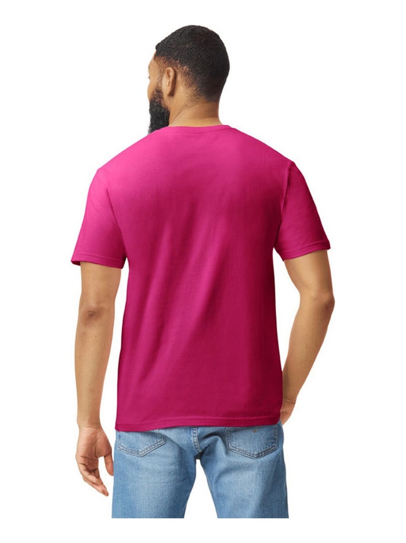 Gildan - T-shirt motif/style uni SOFTSTYLE Rouge foncé - Kiabi